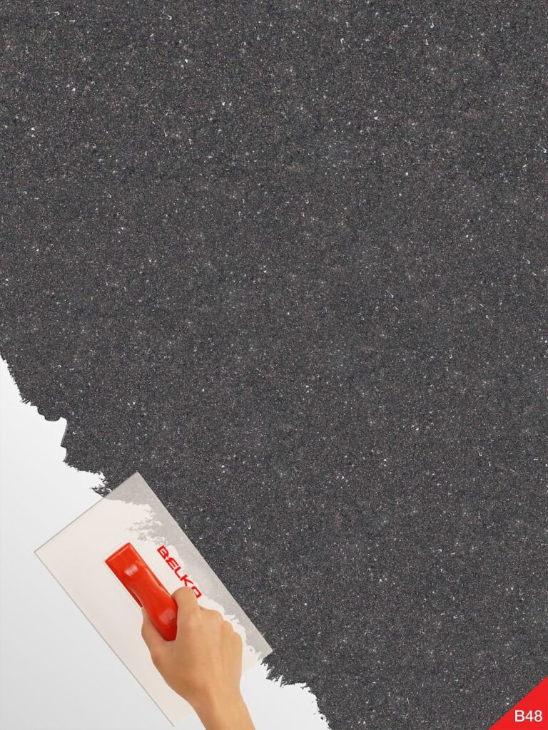 Belka B48 Tapete in Schwarz und Gold – Luxuriöse, moderne Wandtapete mit edler Schwarz-Gold-Kombination, vereint stilvolles Design mit effektiver Wärme- und Schalldämmung.