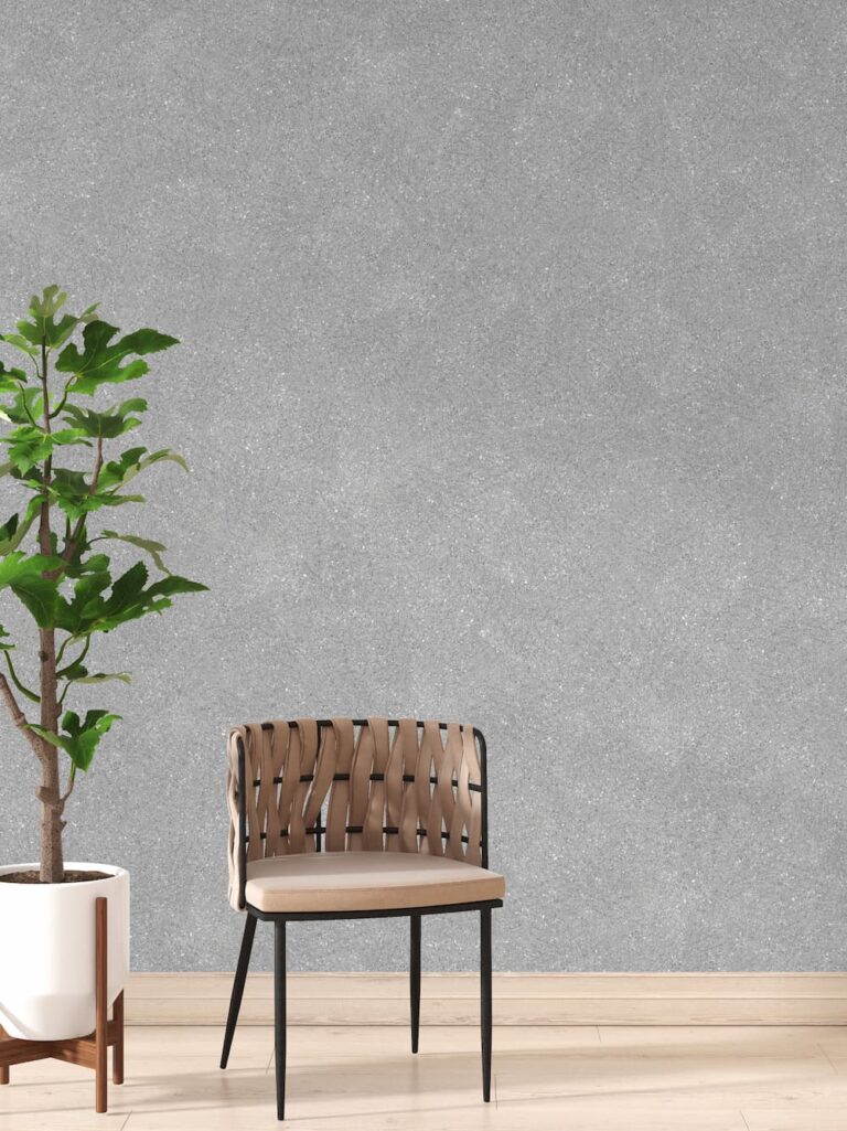 "Belka B50 Tapete in Silber – Moderne Wandtapete mit stilvollem Silberglanz, perfekt für elegante Innenräume mit effektiver Wärme- und Schalldämmung.