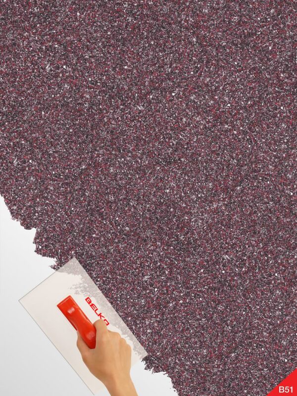 Belka B51 Tapete in Rot und Schwarz – Ausdrucksstarke, moderne Wandtapete mit kraftvoller Farbgebung, ideal für markante Raumgestaltungen mit Wärme- und Schalldämmung.