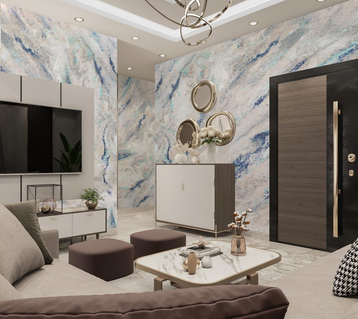 belka-tapete-wohnzimmer-marmor-design-4