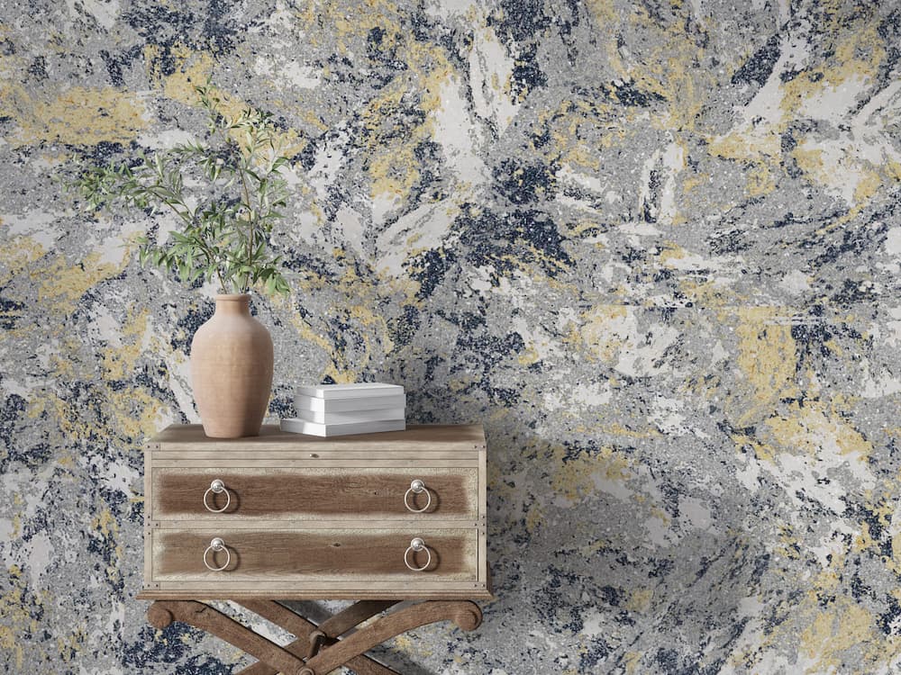 Moderne Eleganz
Diese luxuriöse Kollektion verkörpert zeitgenössische Eleganz mit einer Palette aus Schwarz, Weiß, Grau und Gold. Sie schafft eine raffinierte und stilvolle Atmosphäre, die perfekt für moderne Wohnräume, Büros oder Empfangsbereiche geeignet ist.