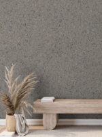Hochwertige Raufasertapete in Aschegrau für elegante Wohnräume – schalldämmend & DIY-freundlich