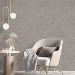 Hochwertige Raufasertapete in Aschegrau für elegante Wohnräume – schalldämmend & DIY-freundlich