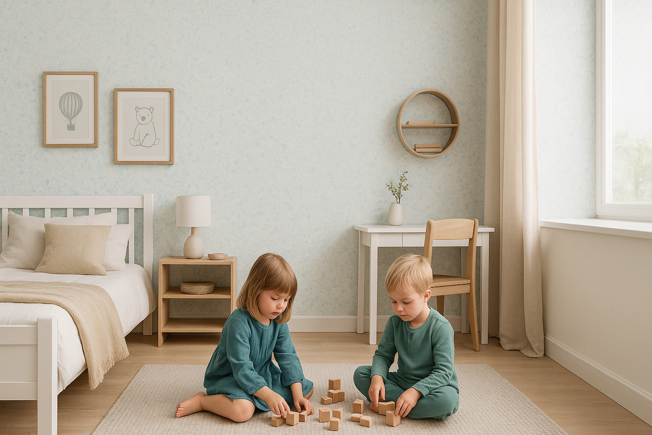 Belka Blautöne – Belka B49 Eisblau im skandinavischen Kinderzimmer für eine stilvolle Wandgestaltung