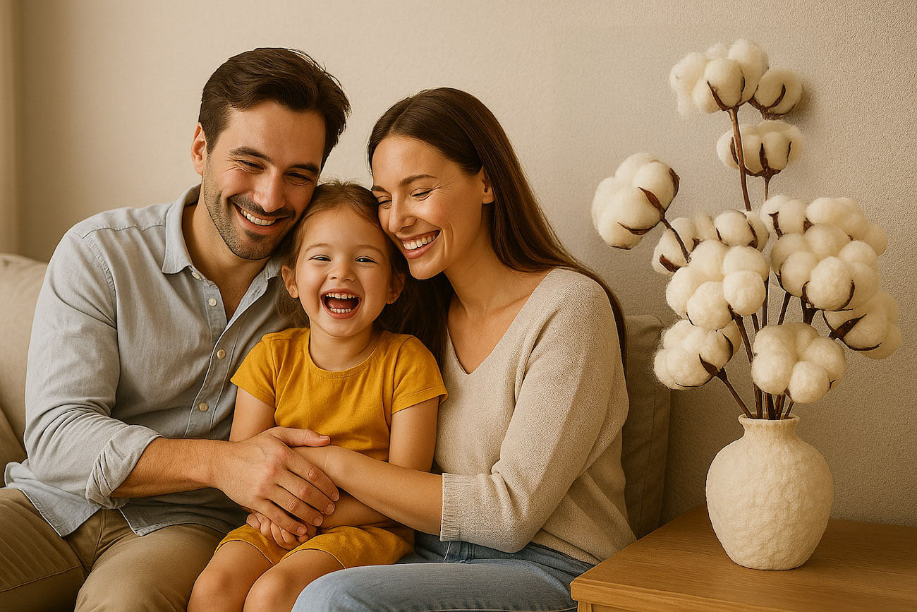 Belka Baumwollputz sorgt für ein gesundes und sicheres Zuhause – perfekt für Familien mit Kindern.