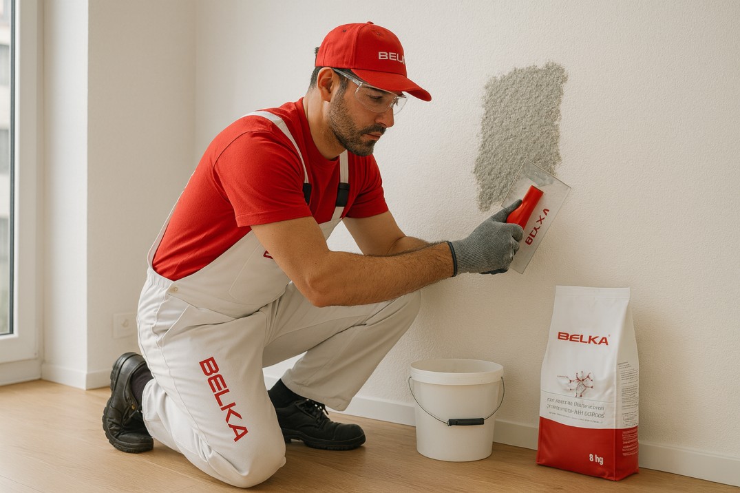 Belka Montage - Anwendung mit Kunststoffkelle PPE