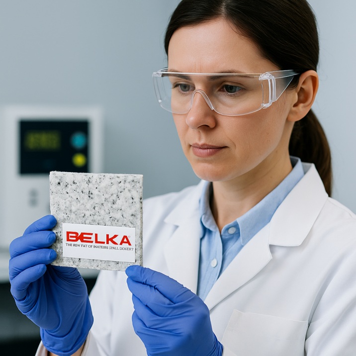Belka Wandbeschichtung – Laboranalyse einer Materialprobe

