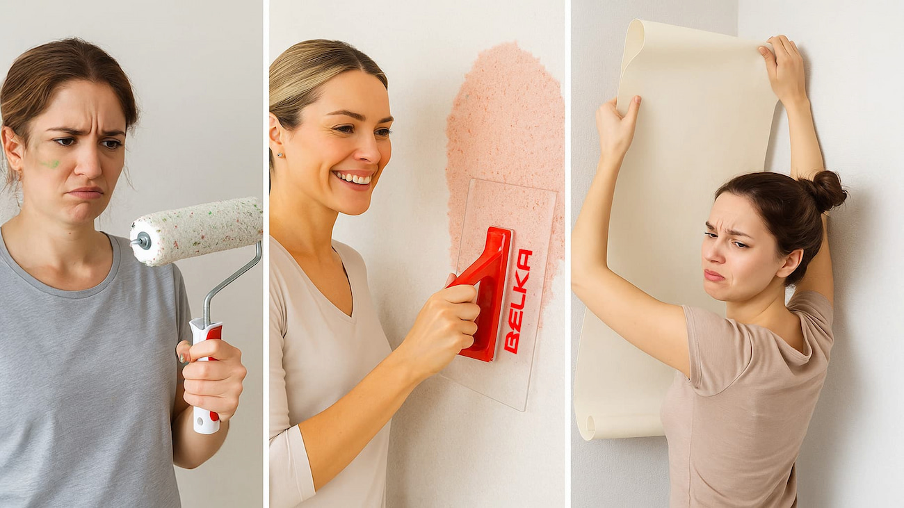 Kreative DIY Wandgestaltung im Wohnzimmer