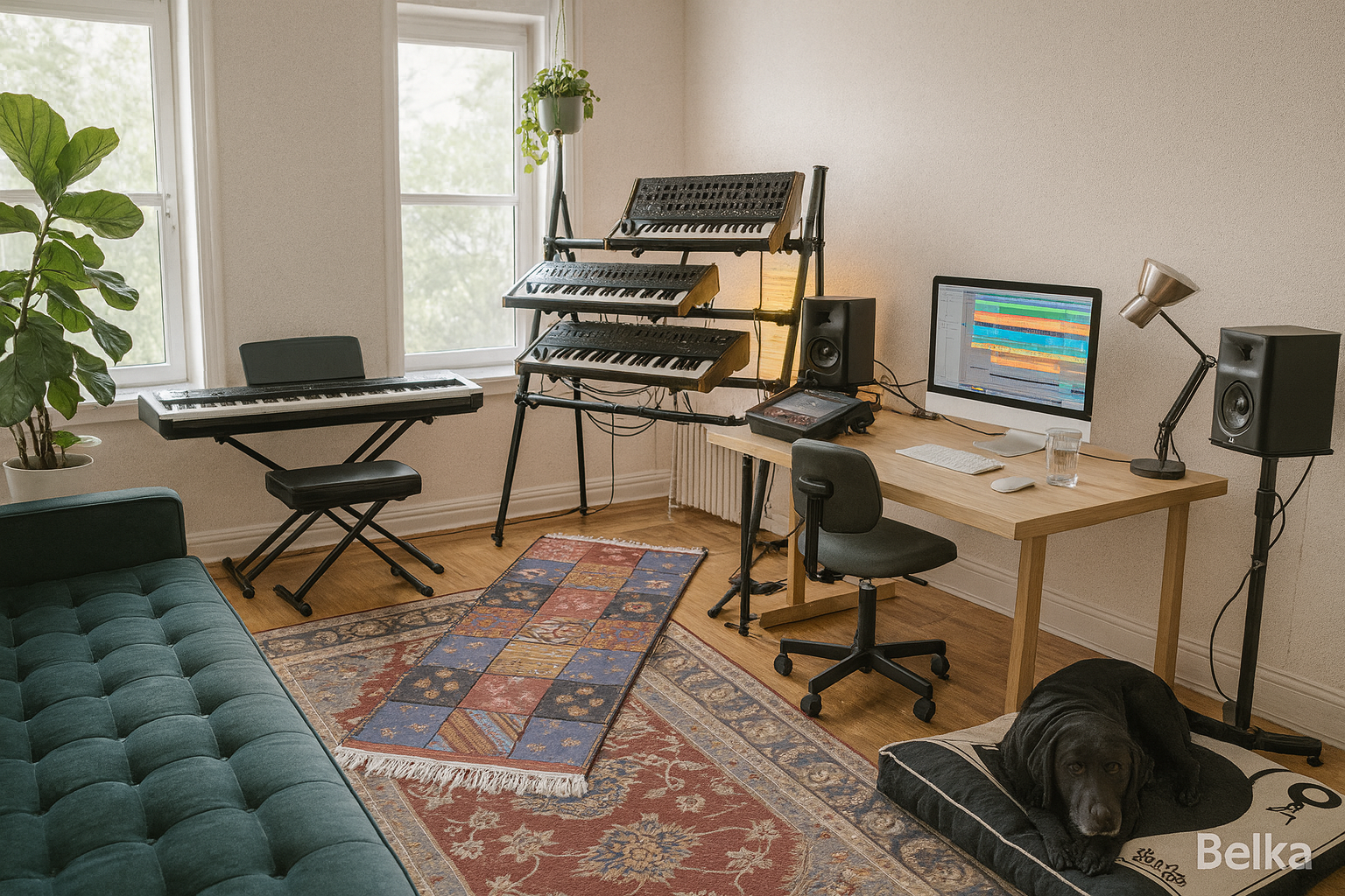 Musikzimmer/Homestudio: klarerer Sound durch poröse Wandbeschichtung
