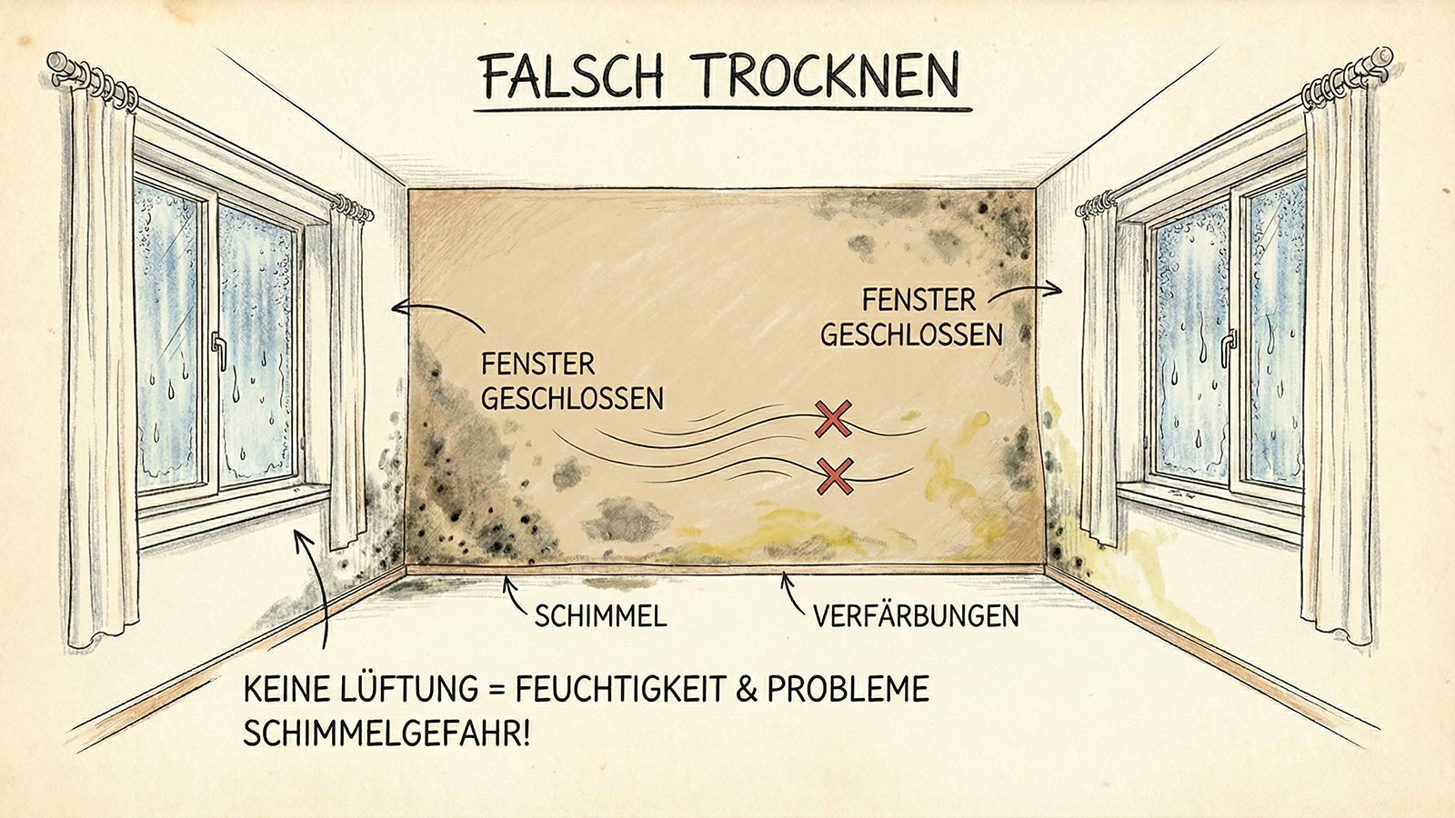 Falsches Trocknen