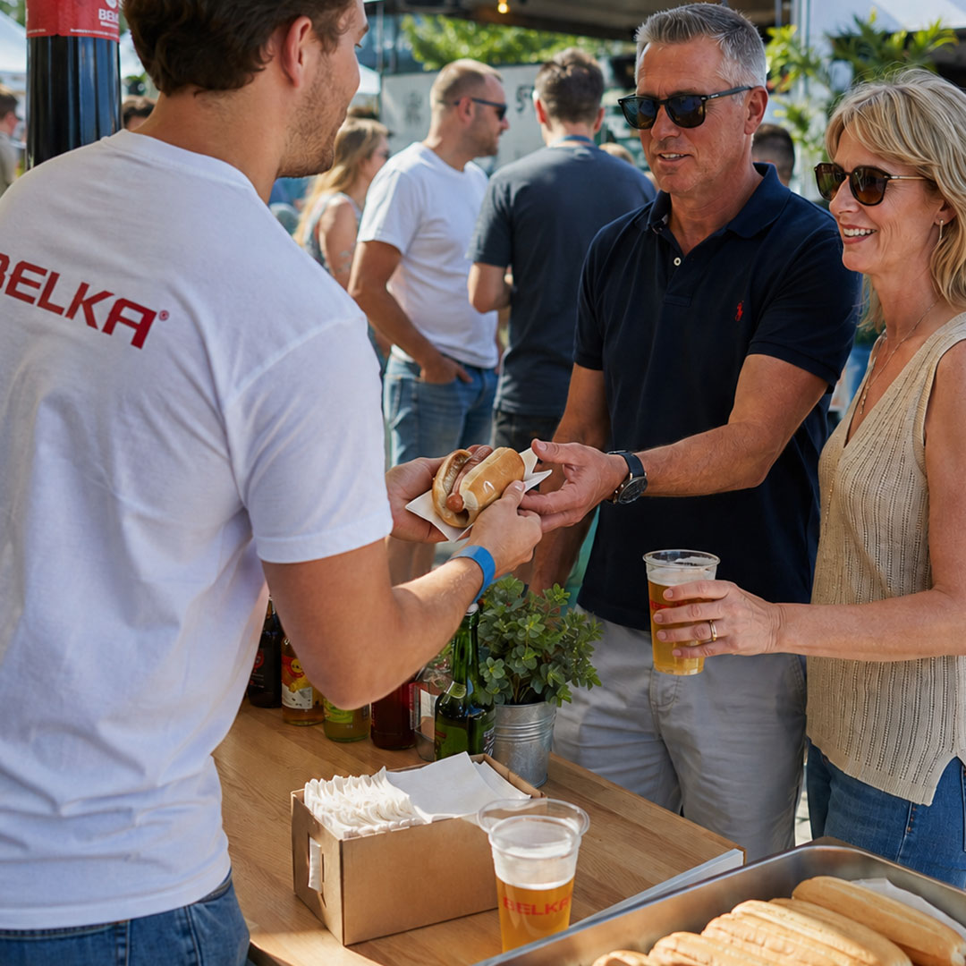 Food und Drinks beim BELKA Wandkunst Festival Berlin 2026