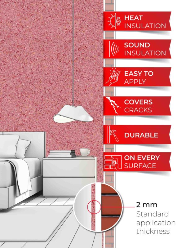 Belka B26 Cerise Wallpaper, a bold and vibrant pink wallpaper perfect for modern, lively interiors.