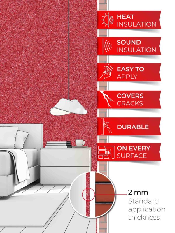 Belka B23 Coral Red Wallpaper adding vibrant energy and warmth to any room with a lively coral hue.