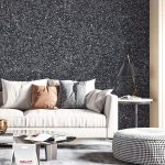 Transform your space with Belka B47 Charcoal Wallpaper. A modern, dark design that adds sophistication and elegance to any room.