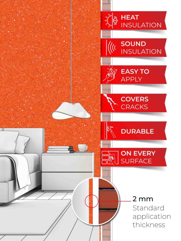 Belka B21 Orange Wallpaper showcasing a bright and cheerful design, perfect for creating a warm and lively interior ambiance.