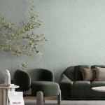 Belka B37 Sage Green Wallpaper, creating a subtle, sophisticated atmosphere with a calming green hue.