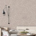 Belka B11 Sand Beige Wallpaper in a modern living room with minimalist decor.