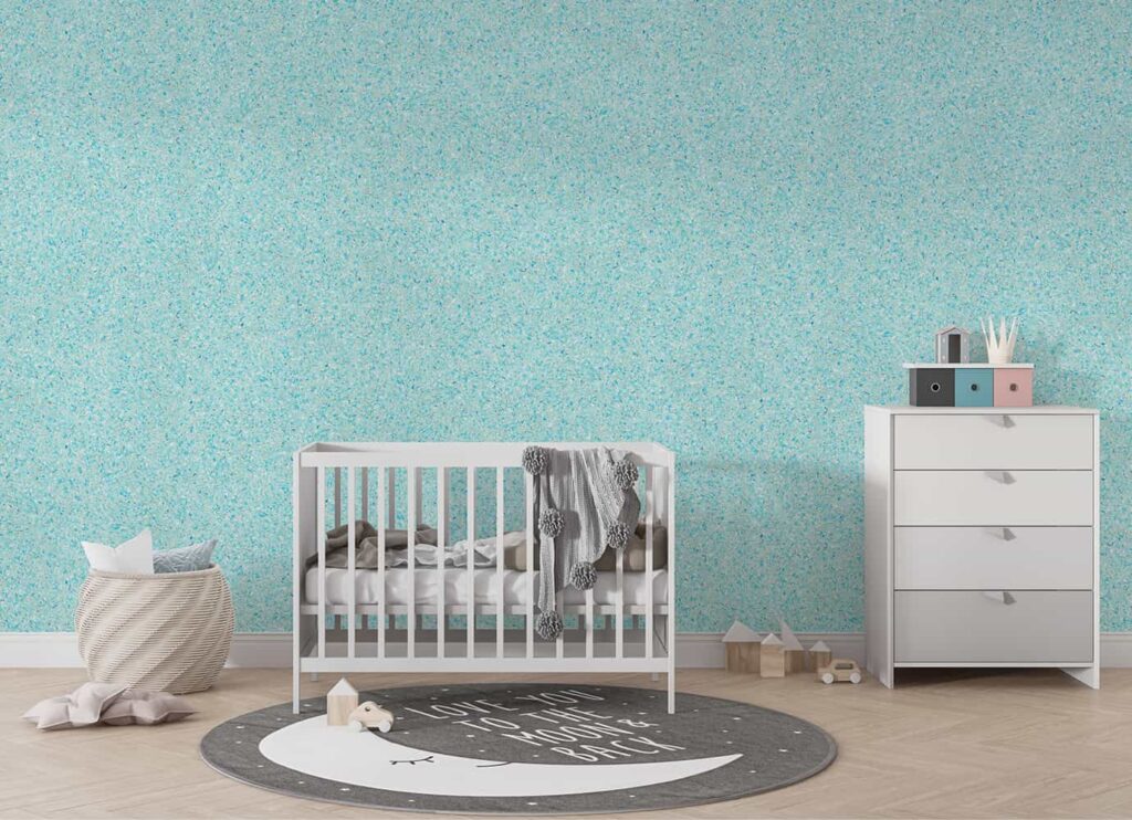 Nursery - Belka Turquoise Cotton Wallpaper - B39 (1)