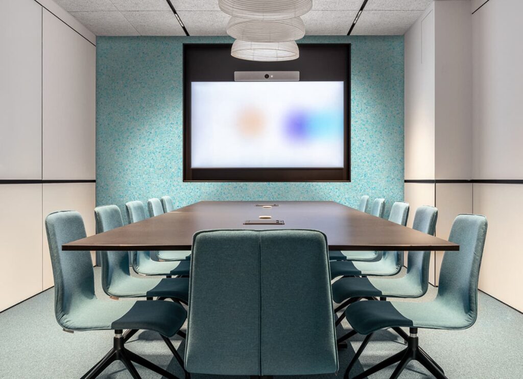 Office - Belka Turquoise Cotton Wallpaper